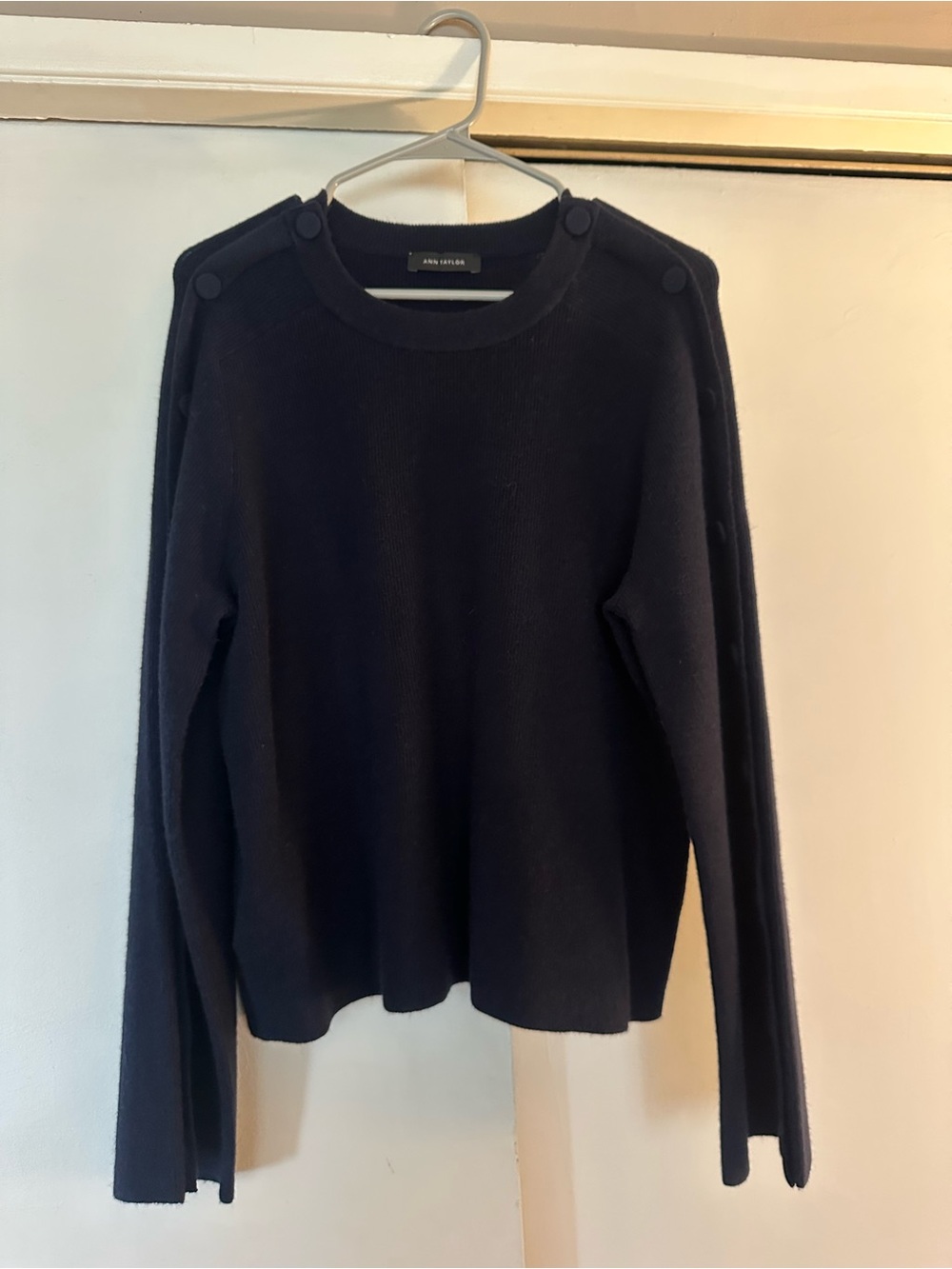 Ann Taylor Dark Navy Crewneck Sweater